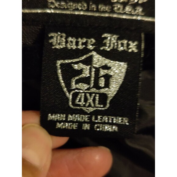 Bare Fox Jacket Men's Extra Large Black Gray Fleece Sleeves Varsity Snap Up 4XL - Picture 14 of 16